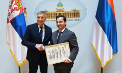 19. decembar 2018. Potpredsednik Narodne skupštine prof. dr Vladimir Marinković i generalni sekretar Parlamentarne skupštine Frankofonije Žak Krabal